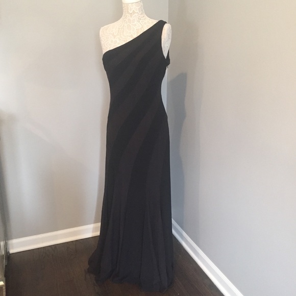 One Shoulder Full Length Cache Dress - Picture 1 of 5